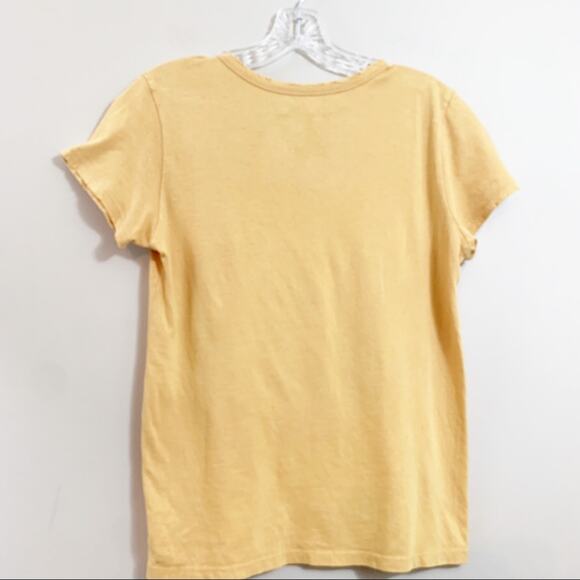 American Eagle The Rolling Stone Yellow Distressed T-shirt - Picture 4 of 5